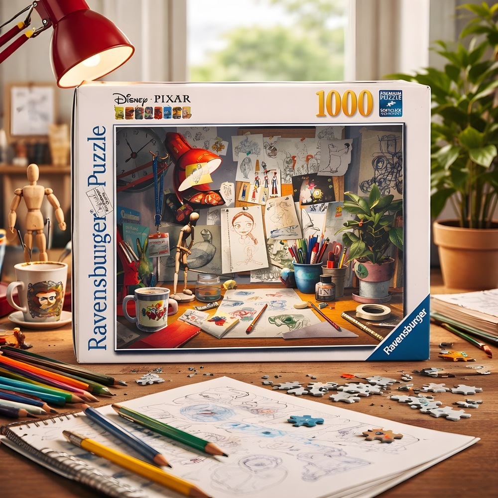 Ravensburger “The Artist’s Desk” Disney Pixar 1000 Piece Puzzle